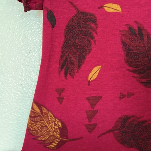 Feather print LuLaRoe Julia dress, size XL - Picture 3 of 3